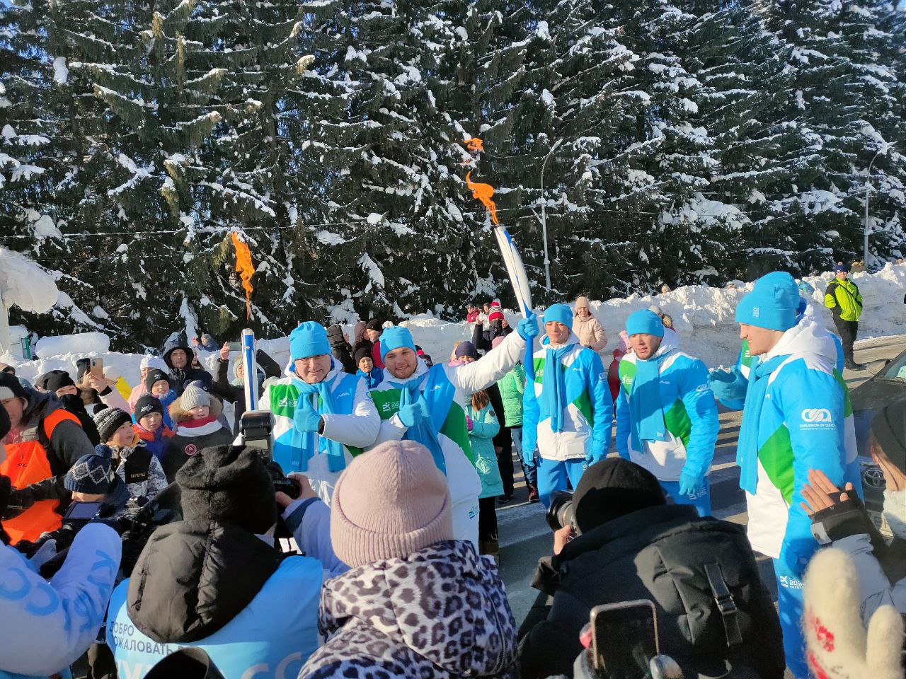 Таштагольский район принимает эстафету огня II зимних Международных спортивных игр «Дети Азии»