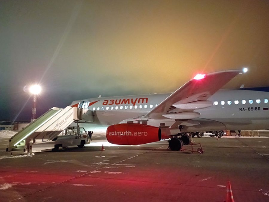 В Международном Аэропорту Кемерово им. А.А. Леонова впервые встретили рейс авиакомпании «Азимут»